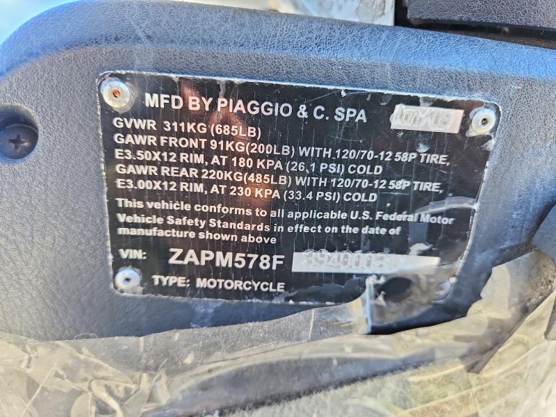 Продаж на аукціоні авто 2009 Piaggio Fly, vin: ZAPM578F394000311, номер лоту: 65033196
