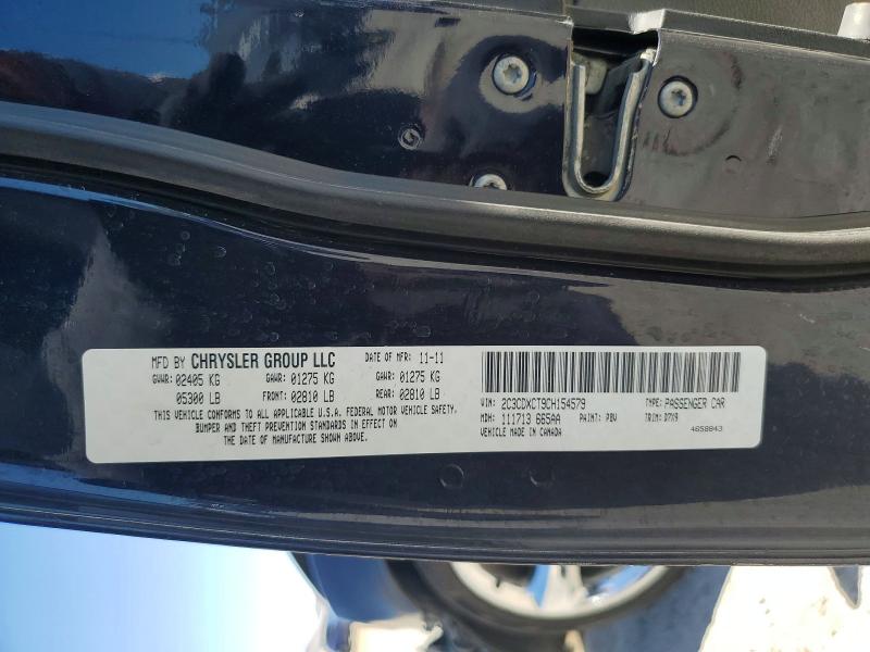 63581746 :رقم المزاد ، 2C3CDXCT9CH154579 vin ، 2012 Dodge Charger مزاد بيع