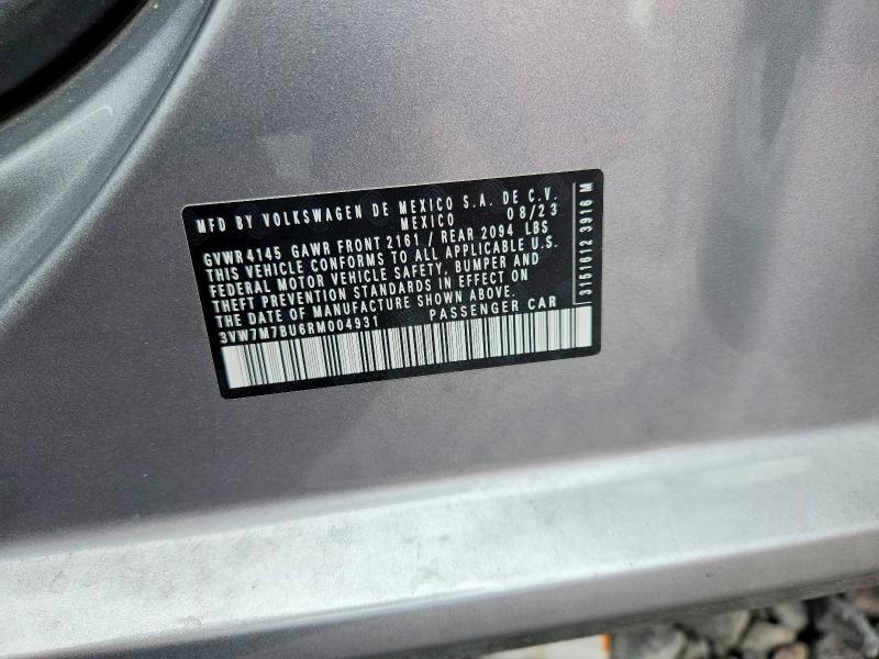 2024 Volkswagen Jetta მანქანა იყიდება აუქციონზე, vin: 3VW7M7BU6RM004931, აუქციონის ნომერი: 65346216