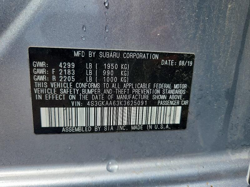 Продажа на аукционе авто 2019 Subaru Impreza, vin: 4S3GKAA63K3625091, номер лота: 63640516