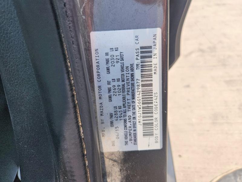 Продажа на аукционе авто 2016 Mazda 6, vin: JM1GJ1W56G1429877, номер лота: 63568146