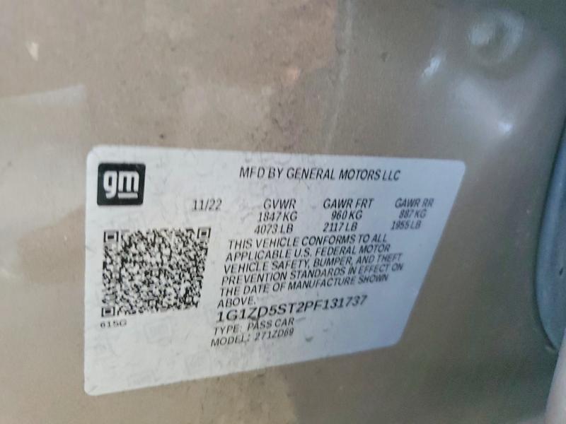 64440286 :رقم المزاد ، 1G1ZD5ST2PF131737 vin ، 2023 Chevrolet Malibu مزاد بيع