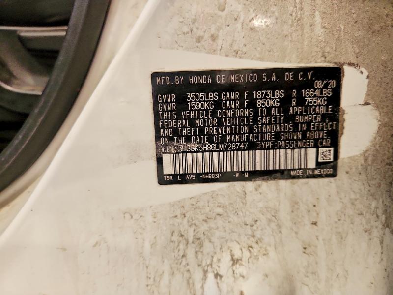 Aukcja sprzedaży 2020 Honda Fit, vin: 3HGGK5H86LM728747, numer aukcji: 66250306
