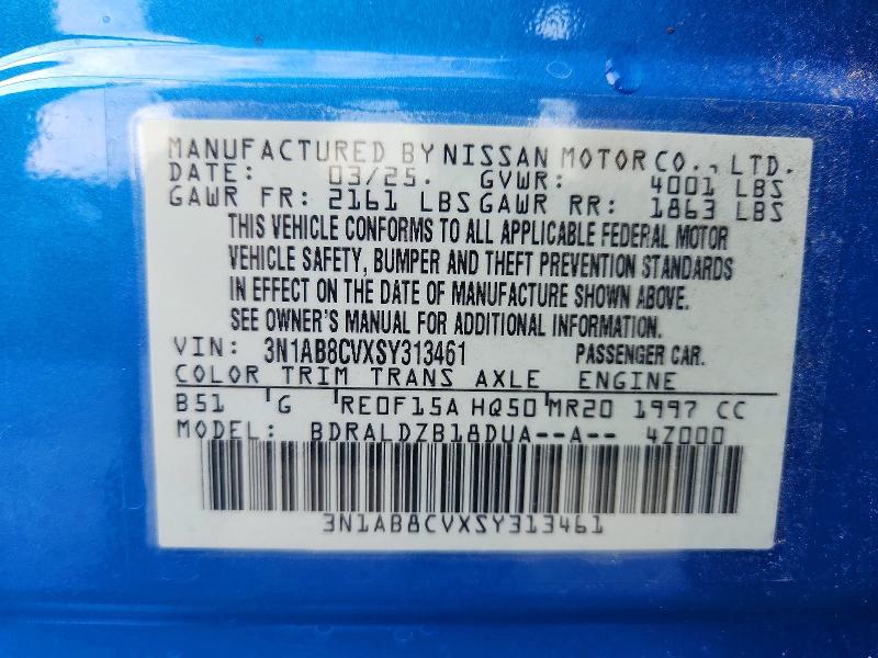 64471836 :رقم المزاد ، 3N1AB8CVXSY313461 vin ، 2025 Nissan Sentra مزاد بيع