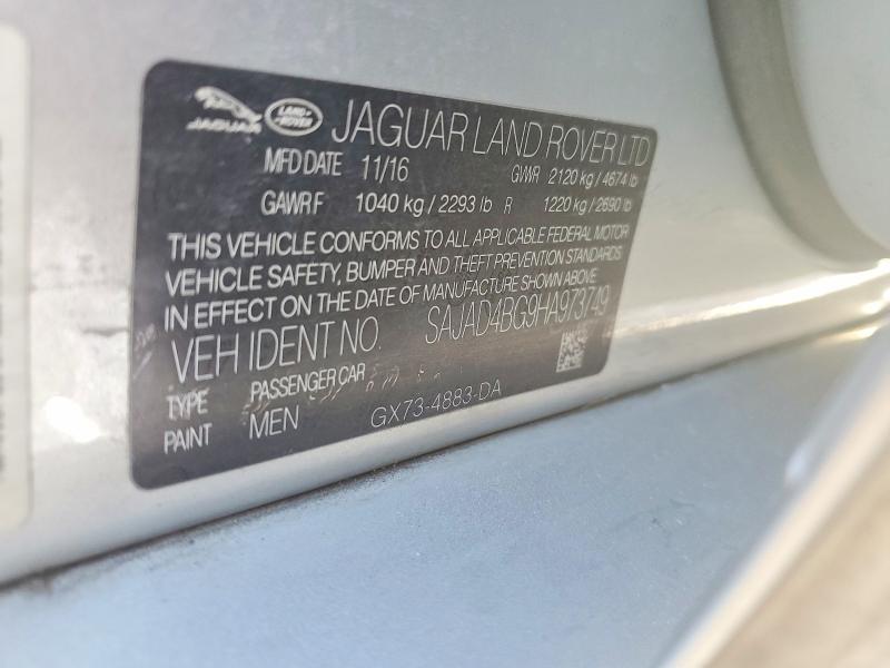 64154006 :رقم المزاد ، SAJAD4BG9HA973749 vin ، 2017 Jaguar Xe مزاد بيع