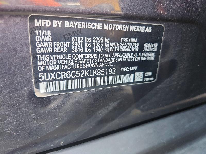 Продажа на аукционе авто 2019 Bmw X5, vin: 5UXCR6C52KLK85183, номер лота: 64159736