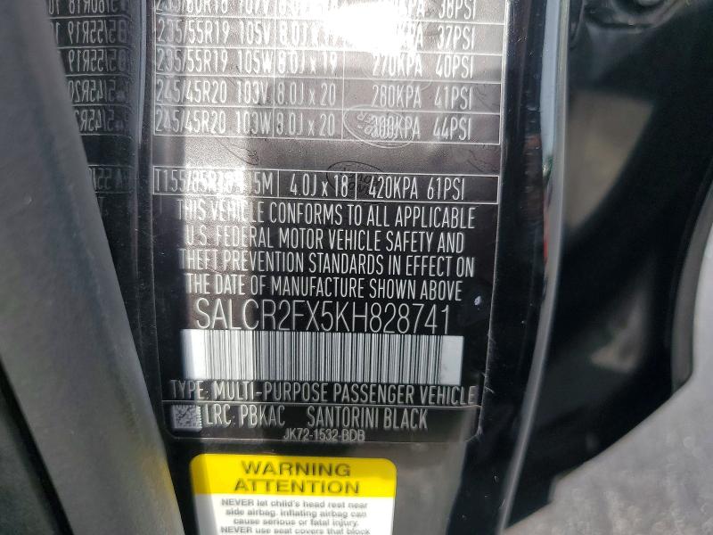 Продаж на аукціоні авто 2019 Land Rover Discovery Sport, vin: SALCR2FX5KH828741, номер лоту: 63576966