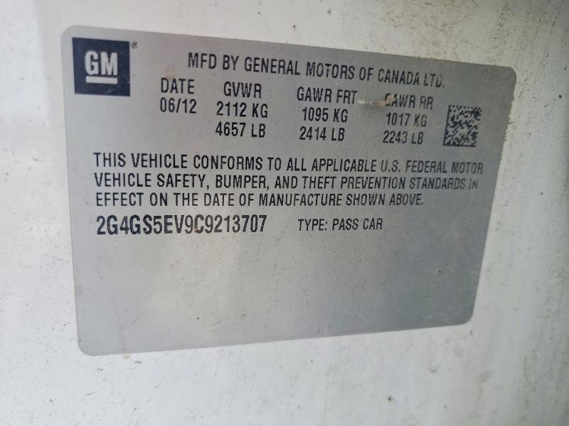 Продажа на аукционе авто 2012 Buick Regal, vin: 2G4GS5EV9C9213707, номер лота: 66148526