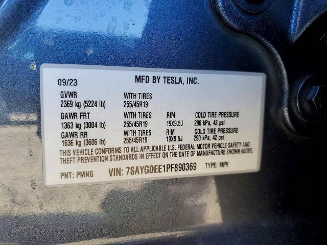 Продажа на аукционе авто 2023 Tesla Model Y, vin: 7SAYGDEE1PF890369, номер лота: 65872656