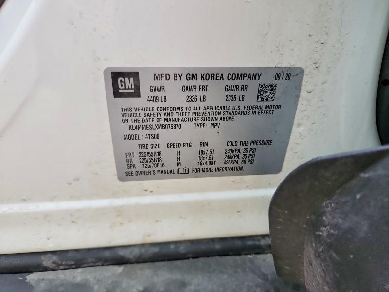 Продаж на аукціоні авто 2021 Buick Encore Gx, vin: KL4MMESLXMB075870, номер лоту: 65119726