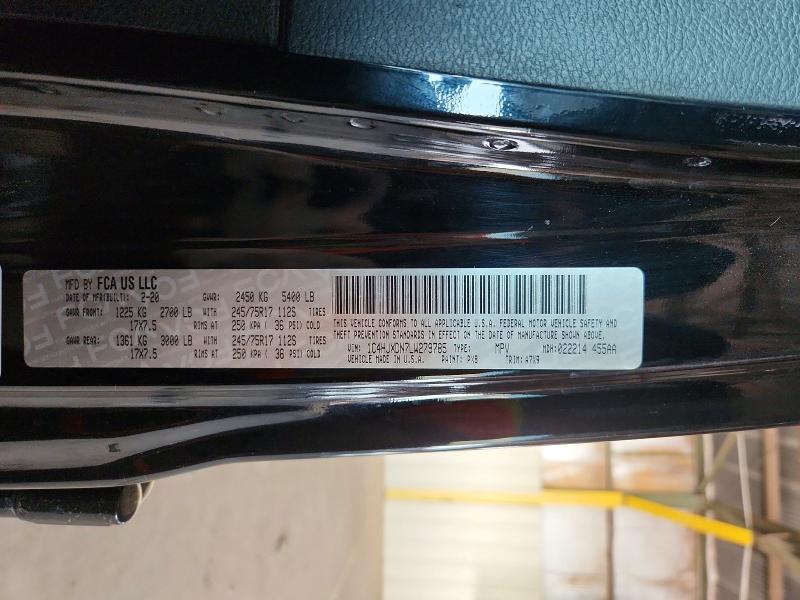 Продажа на аукционе авто 2020 Jeep Wrangler Unlimited, vin: 1C4HJXDN7LW279785, номер лота: 65723756