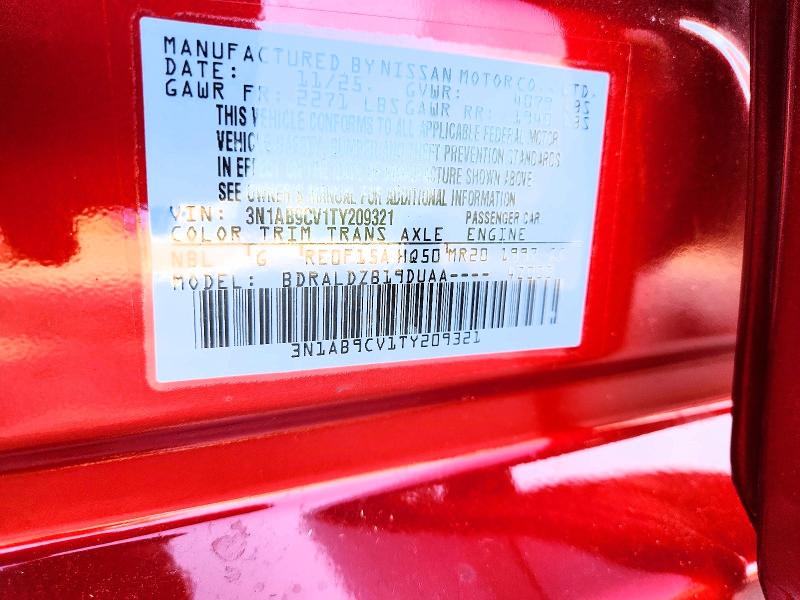 2026 Nissan Sentra მანქანა იყიდება აუქციონზე, vin: 3N1AB9CV1TY209321, აუქციონის ნომერი: 66353586