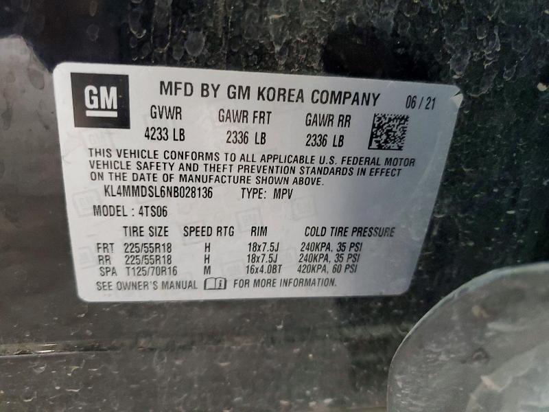 Aukcja sprzedaży 2022 Buick Encore Gx, vin: KL4MMDSL6NB028136, numer aukcji: 64439436