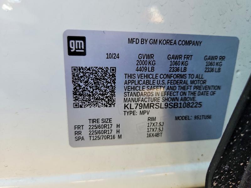 Продаж на аукціоні авто 2025 Chevrolet Trailblazer, vin: KL79MRSL9SB108225, номер лоту: 66377406