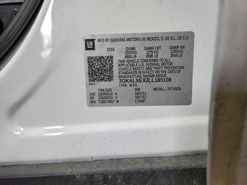 Auction sale of the 2020 Gmc Terrain, vin: 3GKALXEX2LL185108, lot number: 65740816