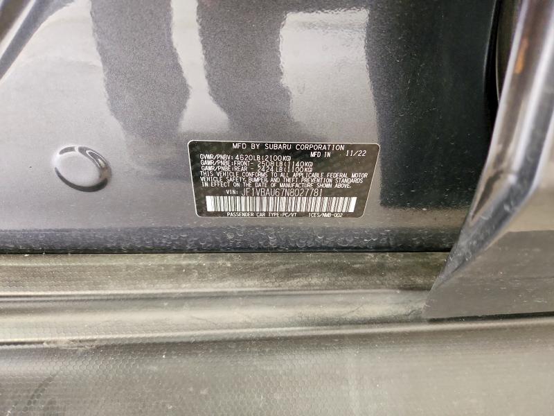 Продаж на аукціоні авто 2022 Subaru Wrx, vin: JF1VBAU67N8027781, номер лоту: 65445916