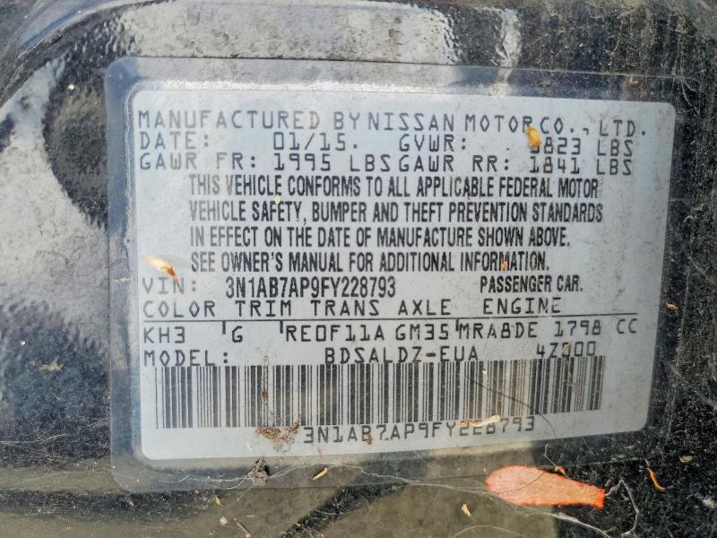 Продажа на аукционе авто 2015 Nissan Sentra, vin: 3N1AB7AP9FY228793, номер лота: 63393876