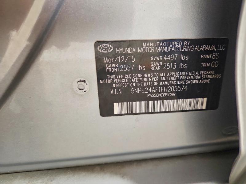 Продажа на аукционе авто 2015 Hyundai Sonata, vin: 5NPE24AF1FH205574, номер лота: 65413636