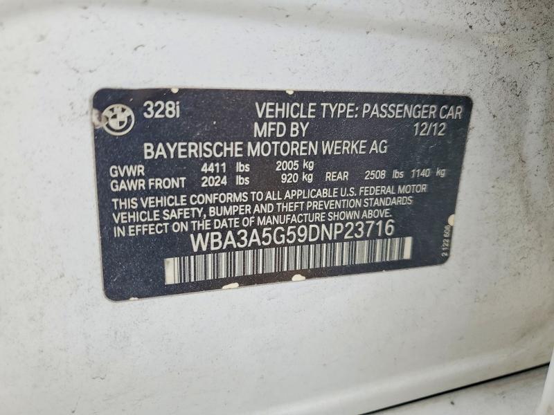 Продаж на аукціоні авто 2013 Bmw 328, vin: WBA3A5G59DNP23716, номер лоту: 63740436