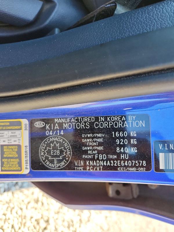 Aukcja sprzedaży 2014 Kia Rio, vin: KNADN4A32E6407578, numer aukcji: 63511076