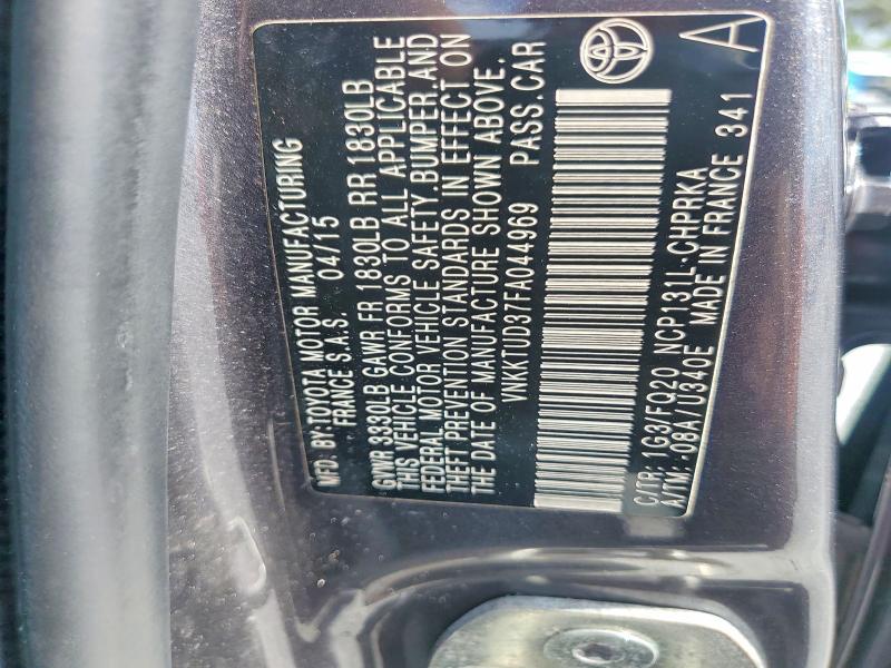 Продажа на аукционе авто 2015 Toyota Yaris, vin: VNKKTUD37FA044969, номер лота: 64049086