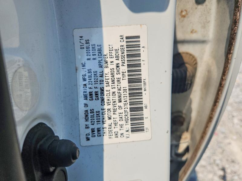 Продаж на аукціоні авто 2014 Honda Accord, vin: 1HGCR2F37EA131381, номер лоту: 64892146