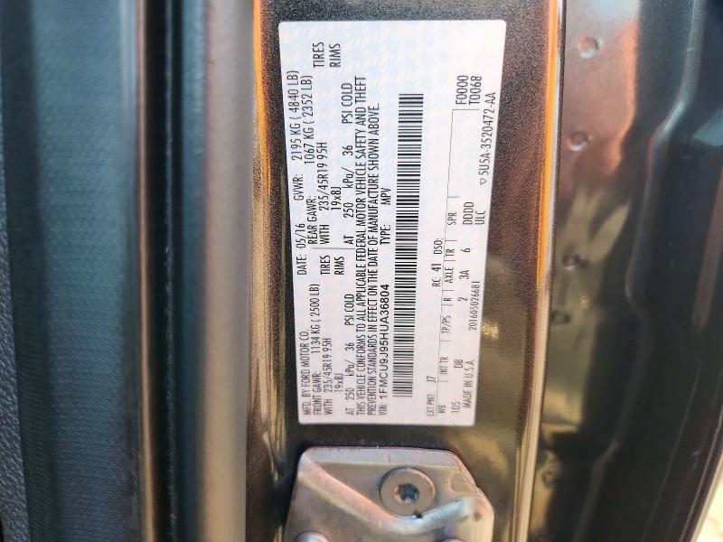 Продаж на аукціоні авто 2017 Ford Escape, vin: 1FMCU9J95HUA36804, номер лоту: 65994266