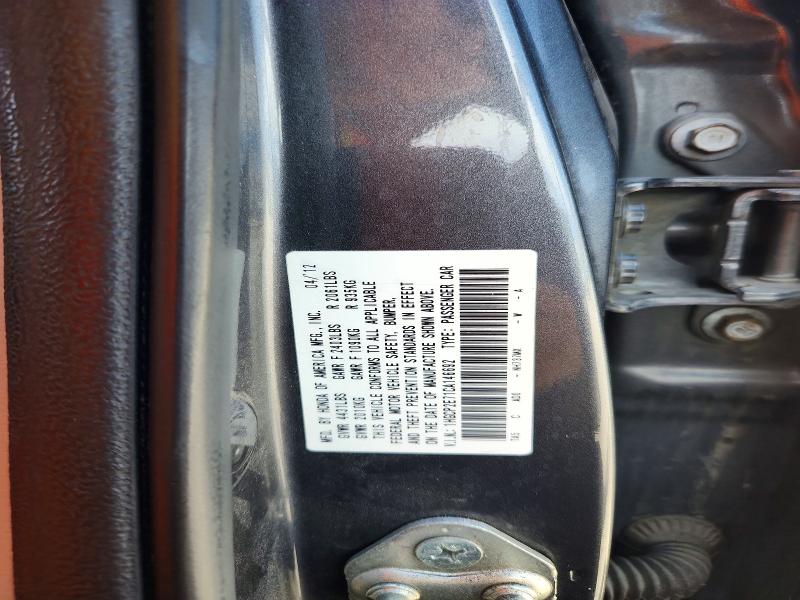 Продаж на аукціоні авто 2012 Honda Accord, vin: 1HGCP2E71CA146692, номер лоту: 66374066