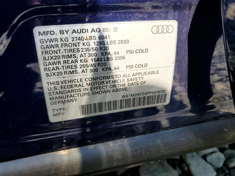 Aukcja sprzedaży 2023 Audi Q4 E-tron, vin: WA1M2BFZ4PP000625, numer aukcji: 63989966