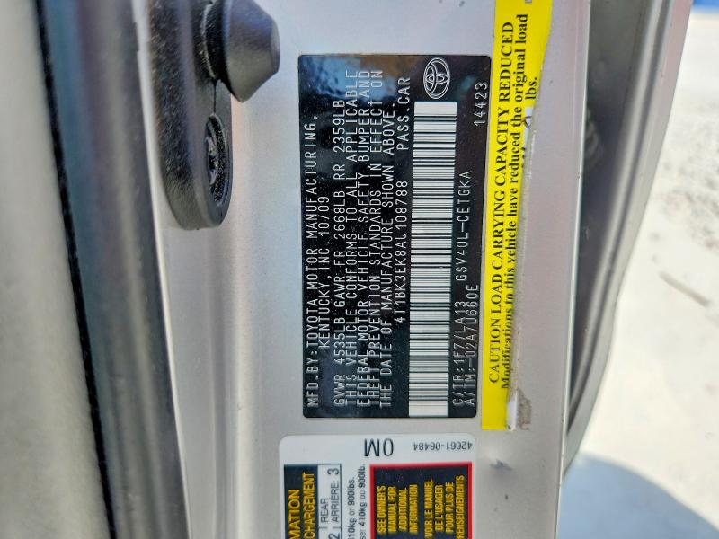 Продажа на аукционе авто 2010 Toyota Camry, vin: 4T1BK3EK8AU108788, номер лота: 64327076