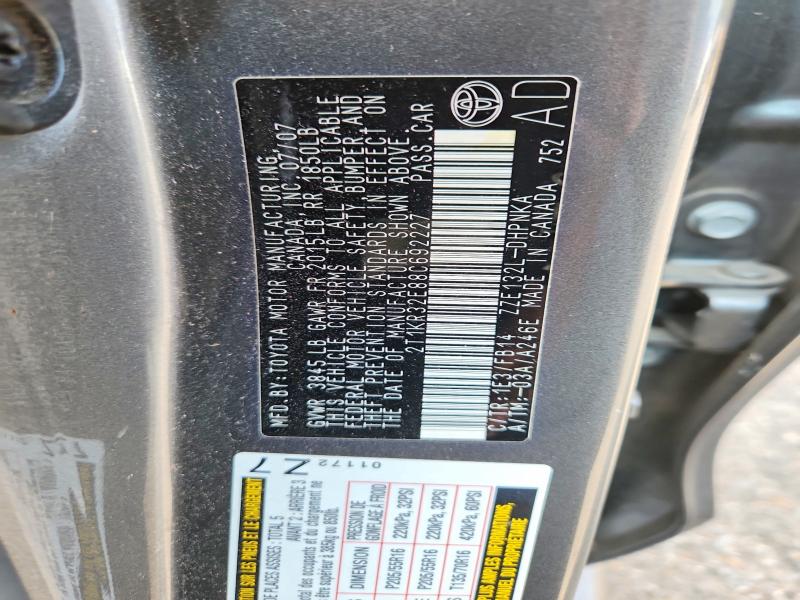 Продажа на аукционе авто 2008 Toyota Matrix, vin: 2T1KR32E88C692227, номер лота: 63926446
