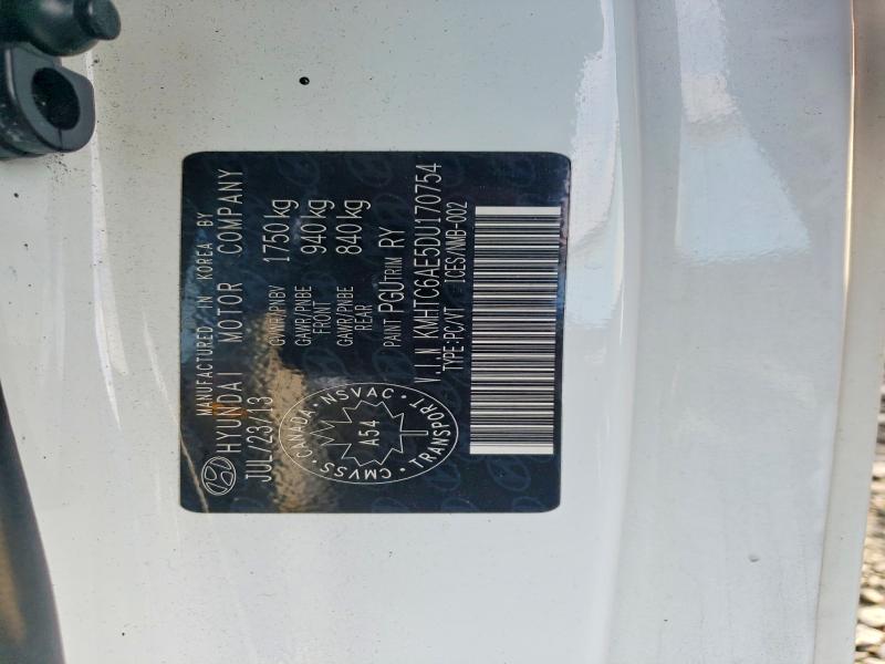2013 Hyundai Veloster მანქანა იყიდება აუქციონზე, vin: KMHTC6AE5DU170754, აუქციონის ნომერი: 63433546