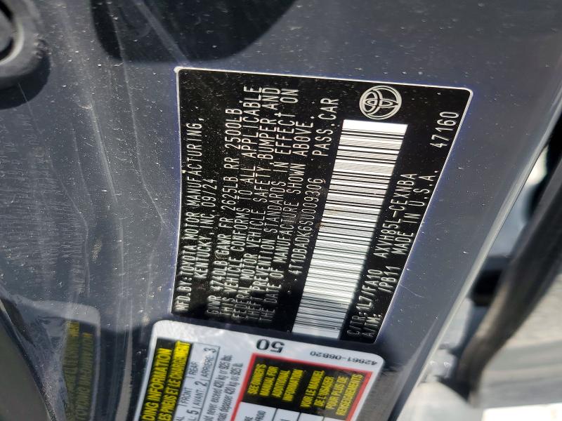 2025 Toyota Camry მანქანა იყიდება აუქციონზე, vin: 4T1DBADK6SU009306, აუქციონის ნომერი: 64147196