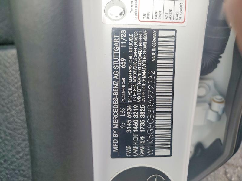 2024 Mercedes-benz S მანქანა იყიდება აუქციონზე, vin: W1K6G8CB3RA272332, აუქციონის ნომერი: 64310336