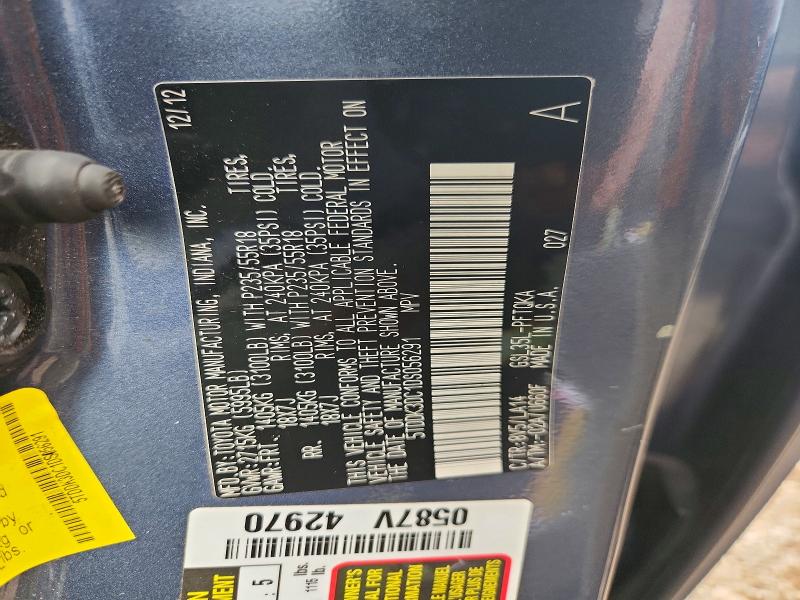 2013 Toyota Sienna მანქანა იყიდება აუქციონზე, vin: 5TDDK3DC1DS056291, აუქციონის ნომერი: 65295336