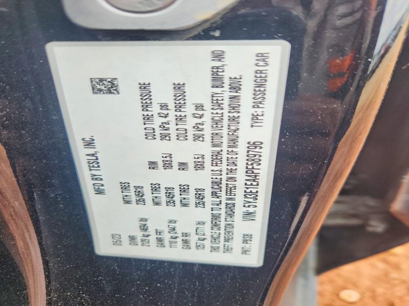 Aukcja sprzedaży 2023 Tesla Model 3, vin: 5YJ3E1EA4PF589796, numer aukcji: 63636946
