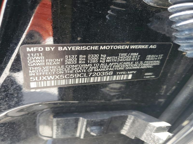Aukcja sprzedaży 2012 Bmw X3, vin: 5UXWX5C59CL720358, numer aukcji: 65601506