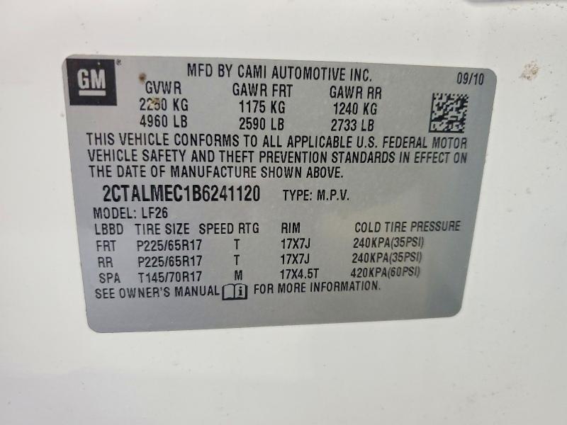 Продаж на аукціоні авто 2011 Gmc Terrain, vin: 2CTALMEC1B6241120, номер лоту: 66766576