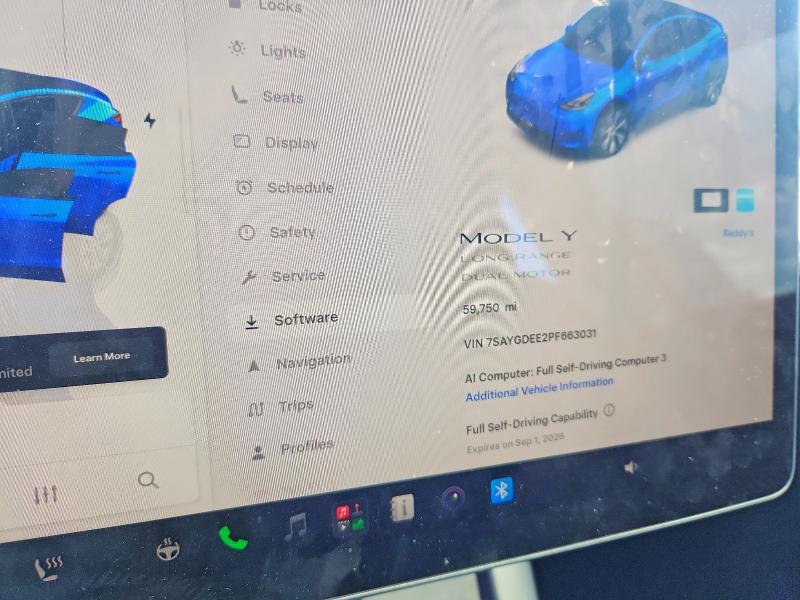 65495256 :رقم المزاد ، 7SAYGDEE2PF663031 vin ، 2023 Tesla Model Y مزاد بيع