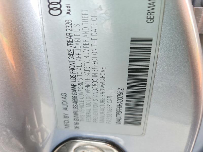 2017 Audi A3 მანქანა იყიდება აუქციონზე, vin: WAUTPBFF6HA037962, აუქციონის ნომერი: 66959396