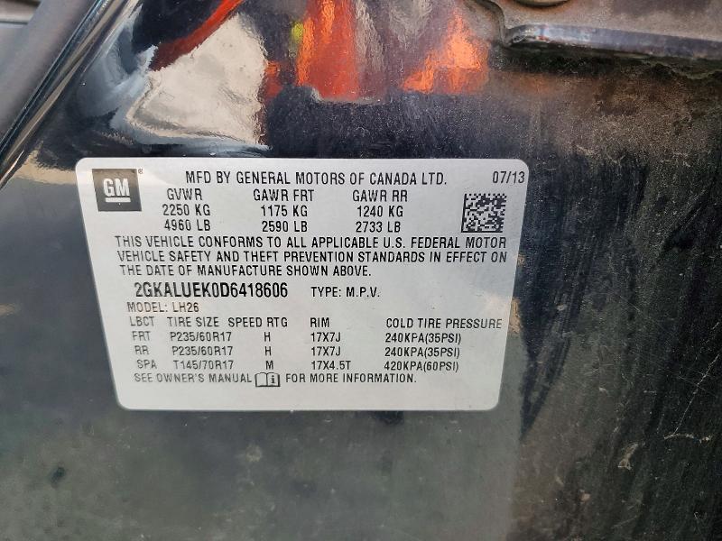 Продажа на аукционе авто 2013 Gmc Terrain, vin: 2GKALUEK0D6418606, номер лота: 67128826