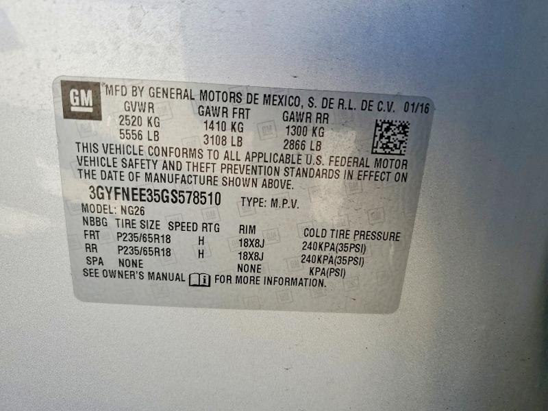 Продажа на аукционе авто 2016 Cadillac Srx, vin: 3GYFNEE35GS578510, номер лота: 66055196