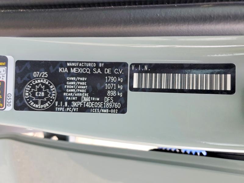 2025 Kia K4 მანქანა იყიდება აუქციონზე, vin: 3KPFT4DE0SE189760, აუქციონის ნომერი: 64649636