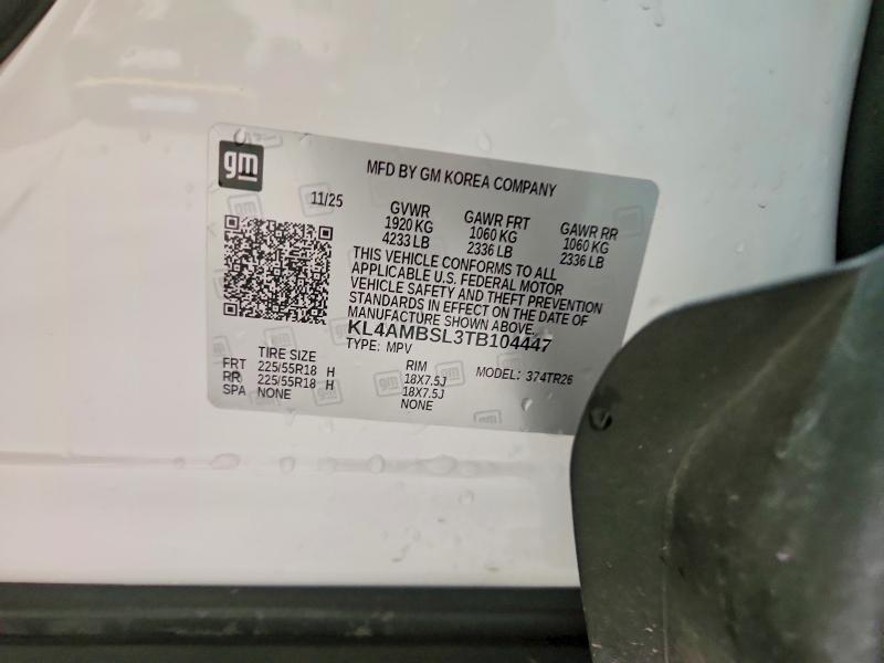Aukcja sprzedaży 2026 Buick Encore Gx, vin: KL4AMBSL3TB104447, numer aukcji: 66112456