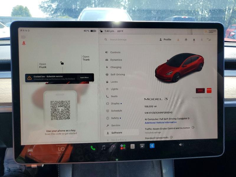 65758456 :رقم المزاد ، 5YJ3E1EA6NF289240 vin ، 2022 Tesla Model 3 مزاد بيع