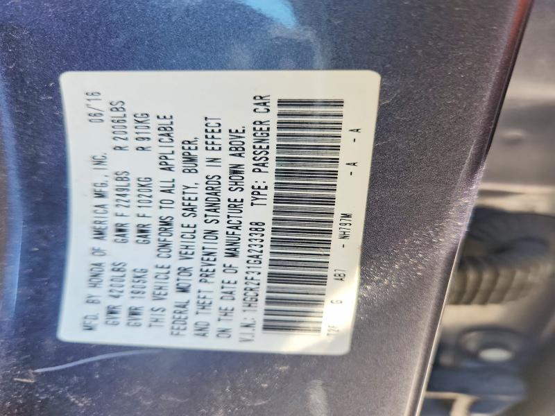 Aukcja sprzedaży 2016 Honda Accord, vin: 1HGCR2F31GA233388, numer aukcji: 63583436