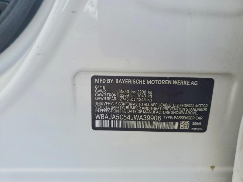 Продажа на аукционе авто 2018 Bmw 530, vin: WBAJA5C54JWA39906, номер лота: 64659936