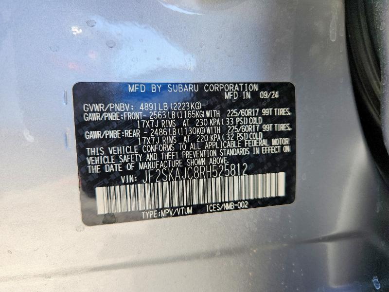 Aukcja sprzedaży 2024 Subaru Forester, vin: JF2SKAJC8RH525812, numer aukcji: 66456586