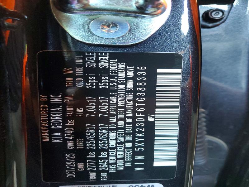 64053836 :رقم المزاد ، 5XYK23DF6TG388336 vin ، 2026 Kia Sportage مزاد بيع