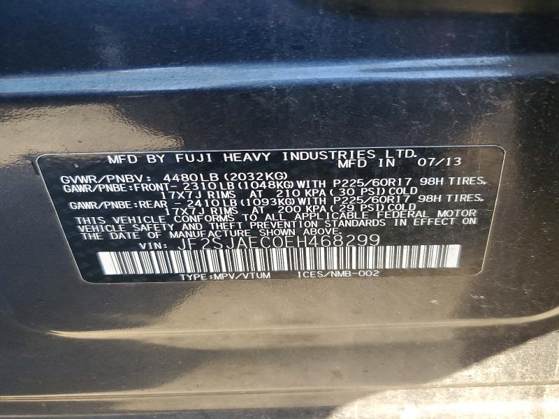 Продажа на аукционе авто 2014 Subaru Forester, vin: JF2SJAEC0EH468299, номер лота: 65490216
